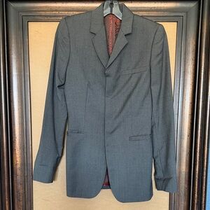 Vintage Jean Paul Gaultier Gray Pinstripe Blazer with Concealed snap closure